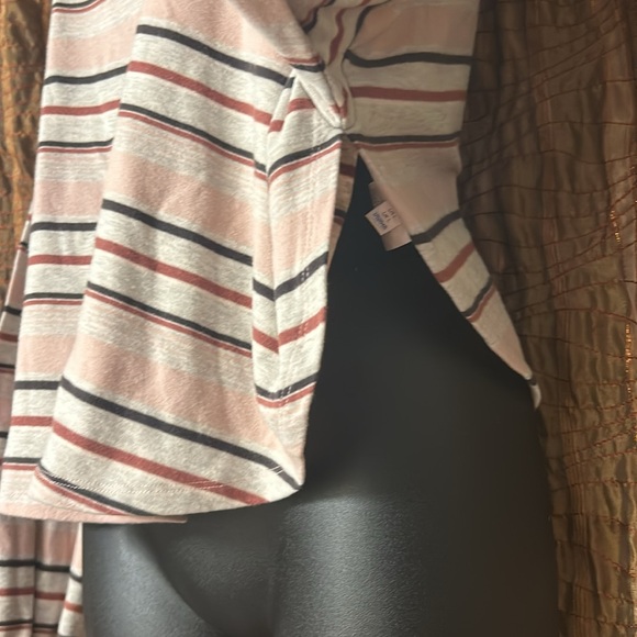 NWOT Free People mock neck striped sweater/top - Picture 3 of 6